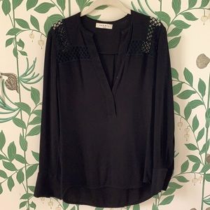 Sandro black long sleeve top